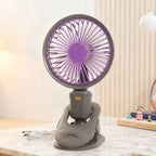 Unisex Table Fan with Clip Portable 3-Speed Adjustable 360° Swivel Quiet Operation