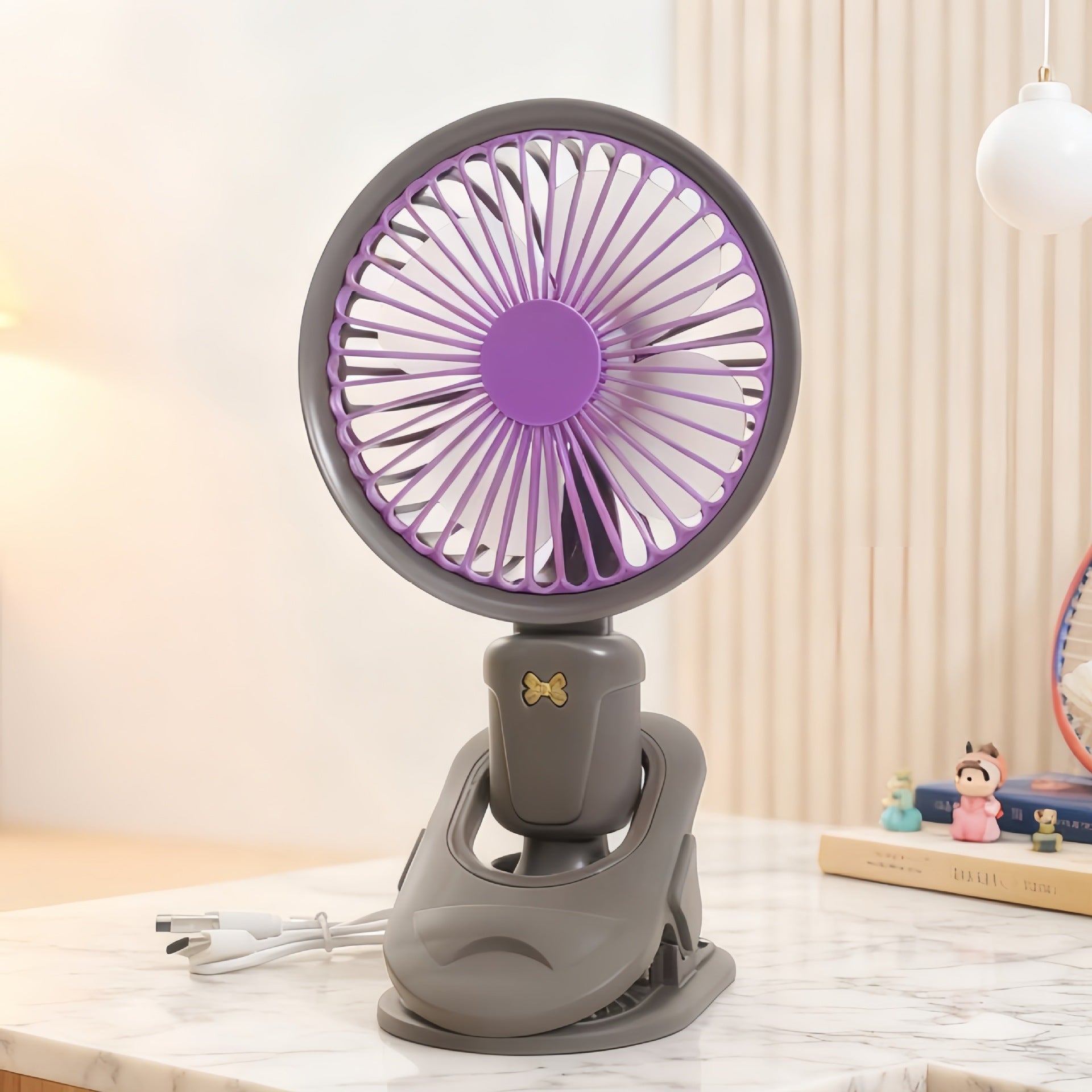 Unisex Table Fan with Clip Portable 3-Speed Adjustable 360° Swivel Quiet Operation