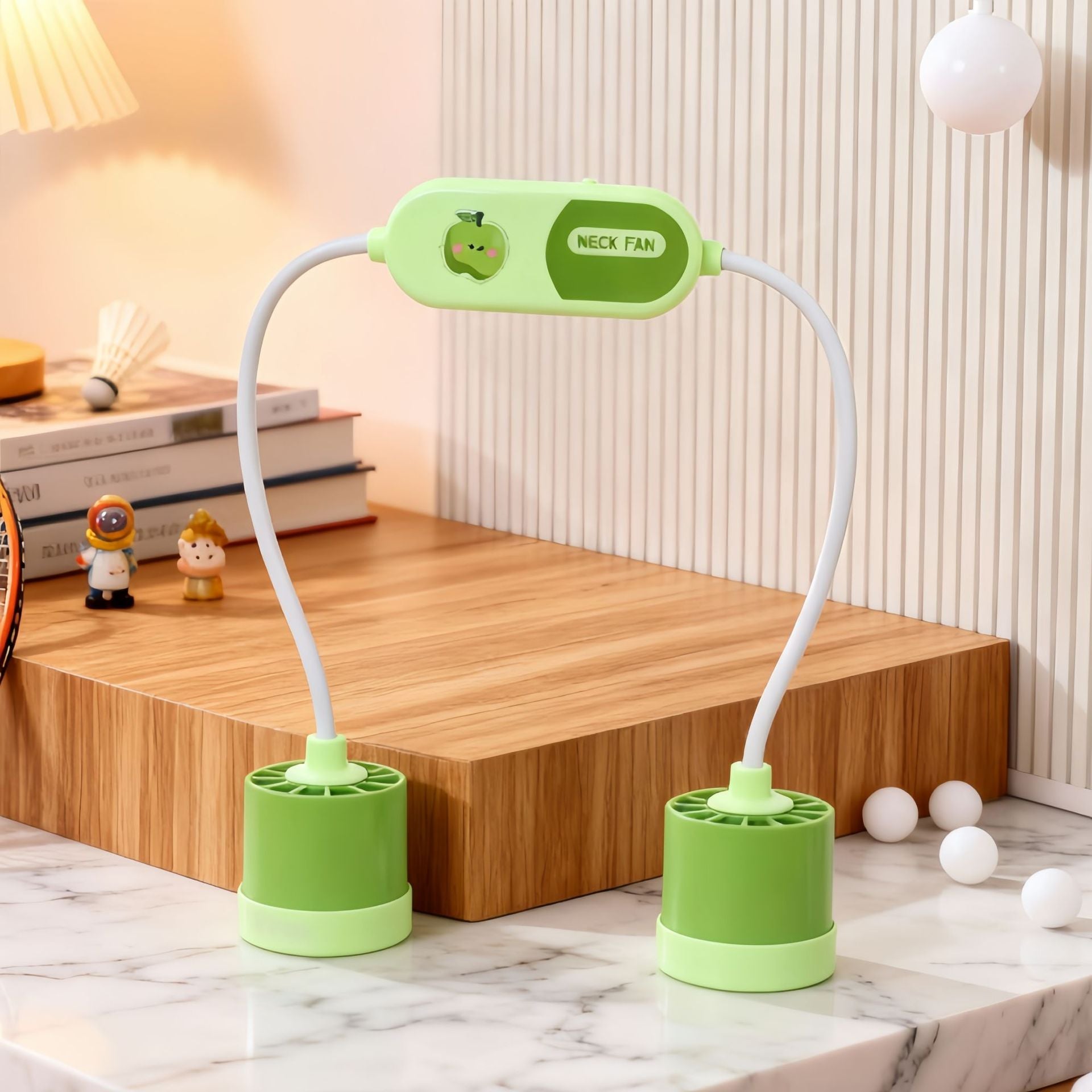 Women’s Portable Wearable Neck Fan USB Rechargeable Flexible Mount Lightweight