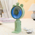 Portable Mini Hand Fan for Women USB Rechargeable Lightweight with Flexible Mounting and Cute Ear Design