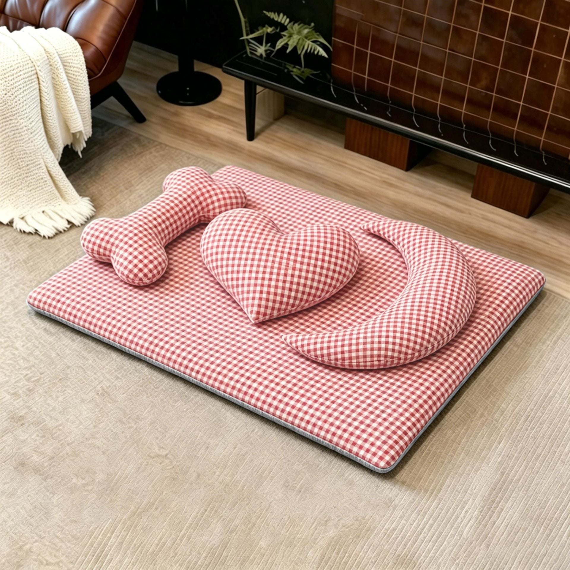 Harrow Luxury Cat Bed with Ergonomic Cushion Non-Slip Base and Washable Cover