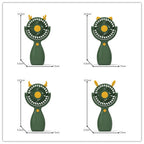 Portable Hand Fan Compact Size LED Light Ergonomic Grip for Women