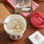 Cheerful Insulated Thermos With Practical Handle Lightweight Plastic Kettle For Women