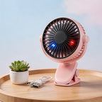 Portable USB Fan with Flexible Tilt Adjustable Compact Desk Fan for Home Office