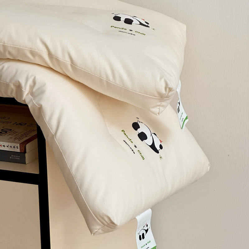 Bowlift Women’s Ergonomic Pillow Soft Hypoallergenic Neck Support with Playful Panda Design