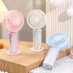 USB Rechargeable Mini Handheld Fan with Adjustable Tilt Head and Removable Stand