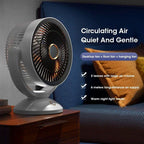 Compact Oscillating Table Fan USB Powered Quiet Brushless Motor Adjustable Tilt