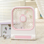 Portable Mini Fan USB Powered with Cute Cat Design Lightweight Handheld Personal Cooling Fan