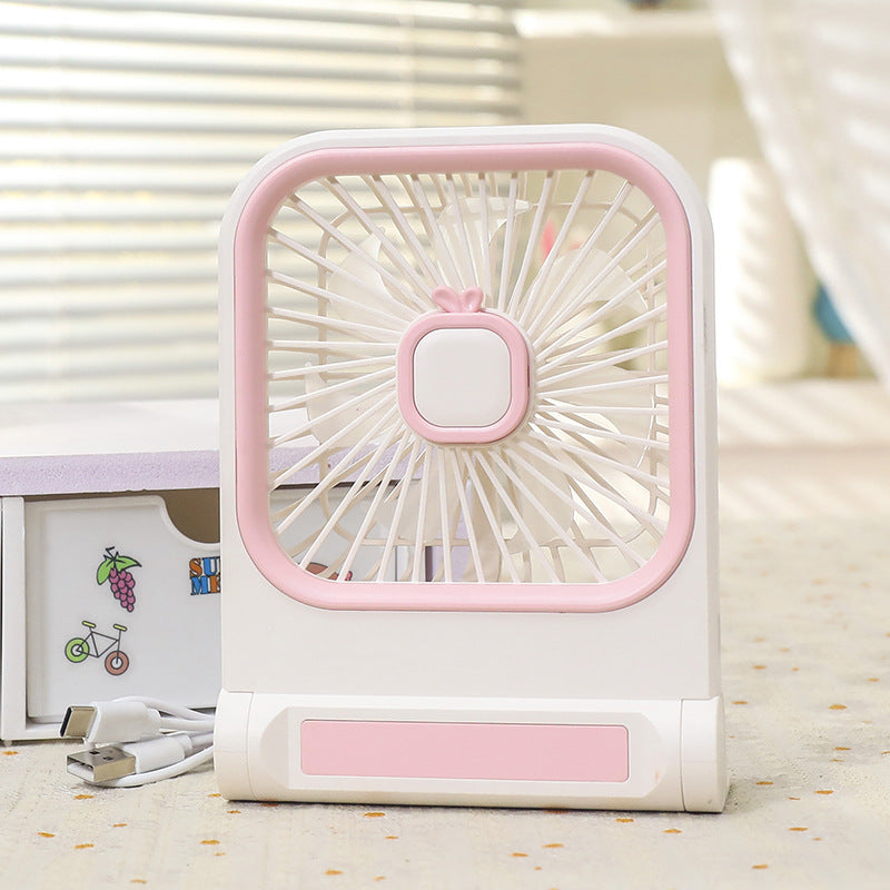 Portable Mini Fan USB Powered with Cute Cat Design Lightweight Handheld Personal Cooling Fan