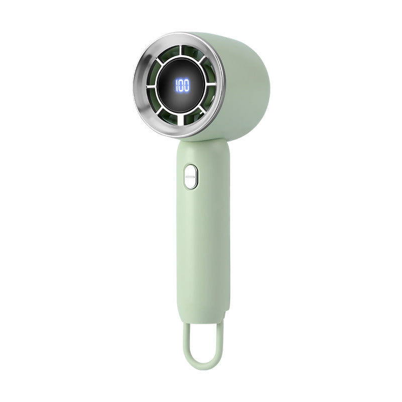 Portable Hand Fan with LCD Display and Long-Lasting Battery Compact Design