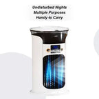Compact Digital Personal Cooling Fan Cylindrical Design Programmable LED Display Multi-Speed