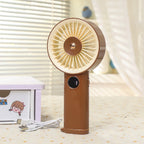 Portable USB Hand Fan for Women with Powerful Battery, 3 Speeds, USB Rechargeable, Compact Handheld Cooling Fan