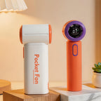 Portable Mini Fan with LED Display USB Rechargeable Compact Lightweight Unisex
