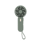 Unisex Compact Rechargeable Handheld Fan with Foldable Handle and Carrying Strap Portable Battery-Powered Fan