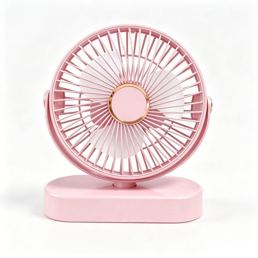 Ladies Table Fan Elegant Design Gold Accent Quiet Operation