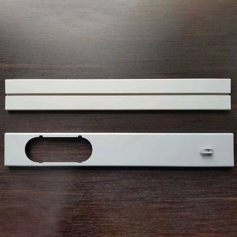 Portable Air Conditioner Window Vent Adapter Kit Adjustable Sliding Panel Oval Exhaust
