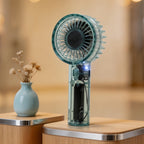 Portable USB Handheld Fan with Ergonomic Grip Lightweight Compact Personal Cooling Fan