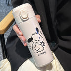 Ladies Stainless Steel Insulated Water Bottle with Flip Lid and Cute Animal Design