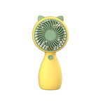 Portable Handheld Fan Cat Design USB Rechargeable 3-Speed Quiet Operation