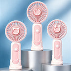 Rechargeable Cordless Handheld Fan USB Portable Detachable Stand Quiet 3-Speed