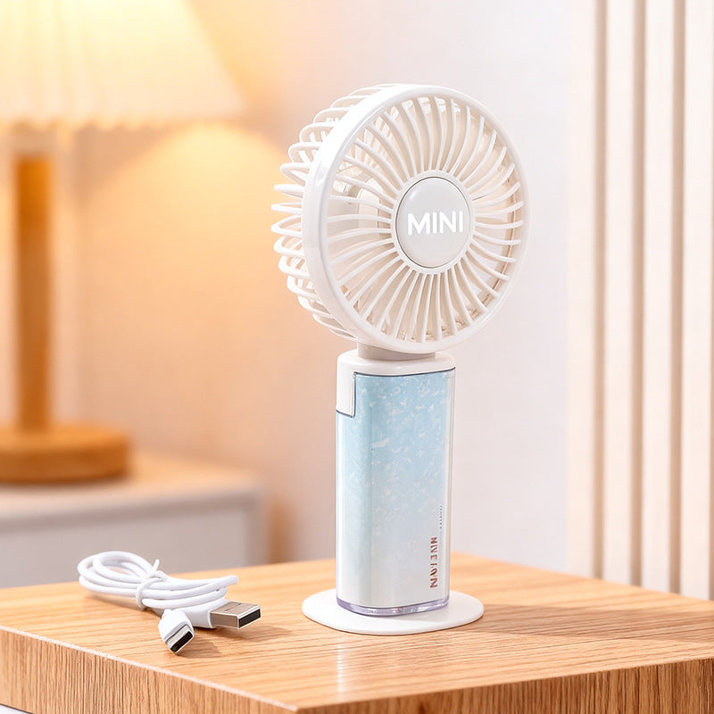 Portable Mini USB Rechargeable Desk Fan with Adjustable Tilt and Quiet Operation