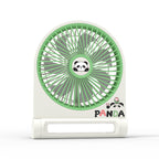 Portable Mini Fan USB Rechargeable Cute Panda Design Compact Personal Cooler