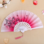 Ladies Folding Fan Handmade Elegant Floral Pattern Lightweight Accessory