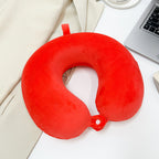 Ergonomic Neck Pillow with Velvety Cover Lightweight Portable Travel and Office Support