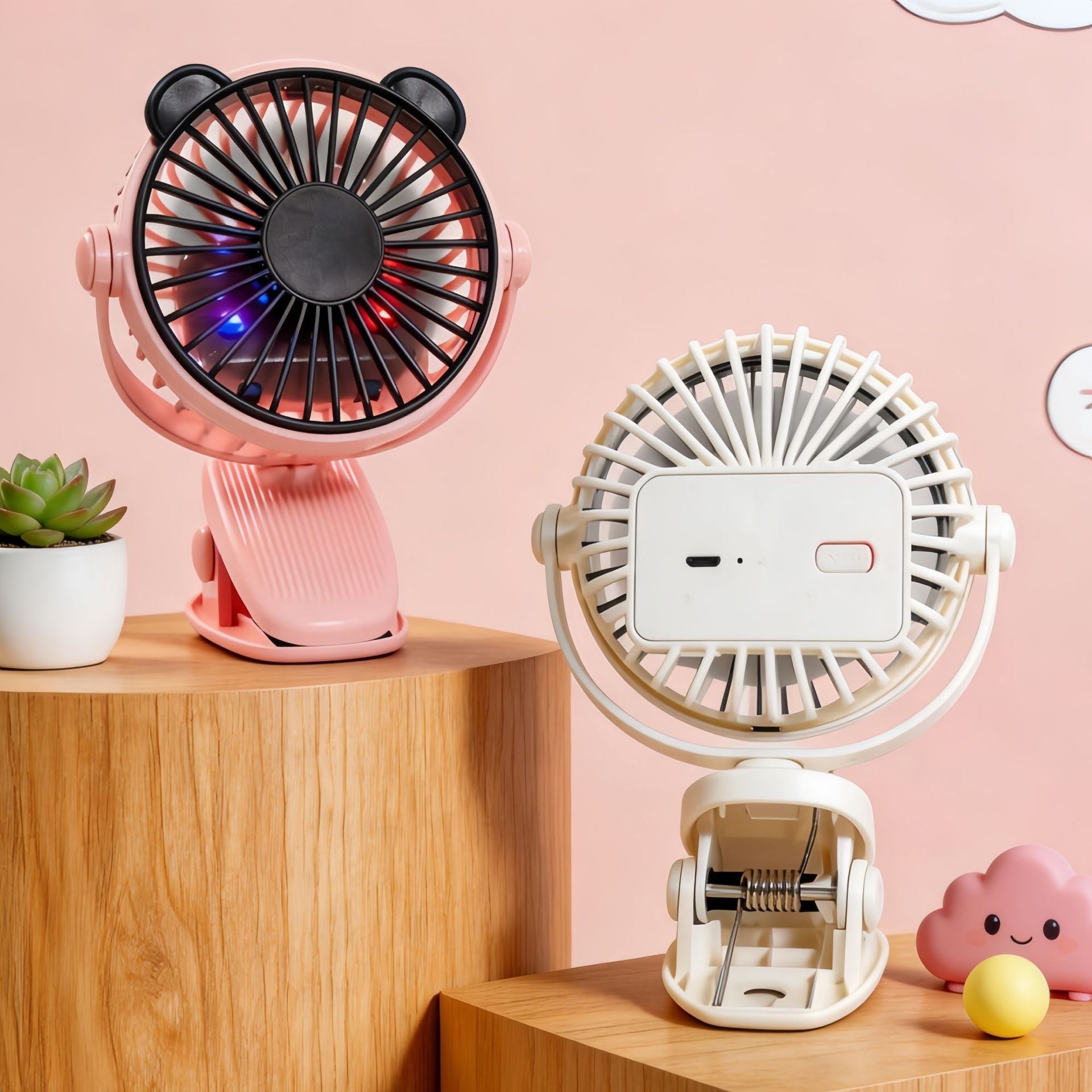 Portable USB Fan with Flexible Tilt Adjustable Compact Desk Fan for Home Office