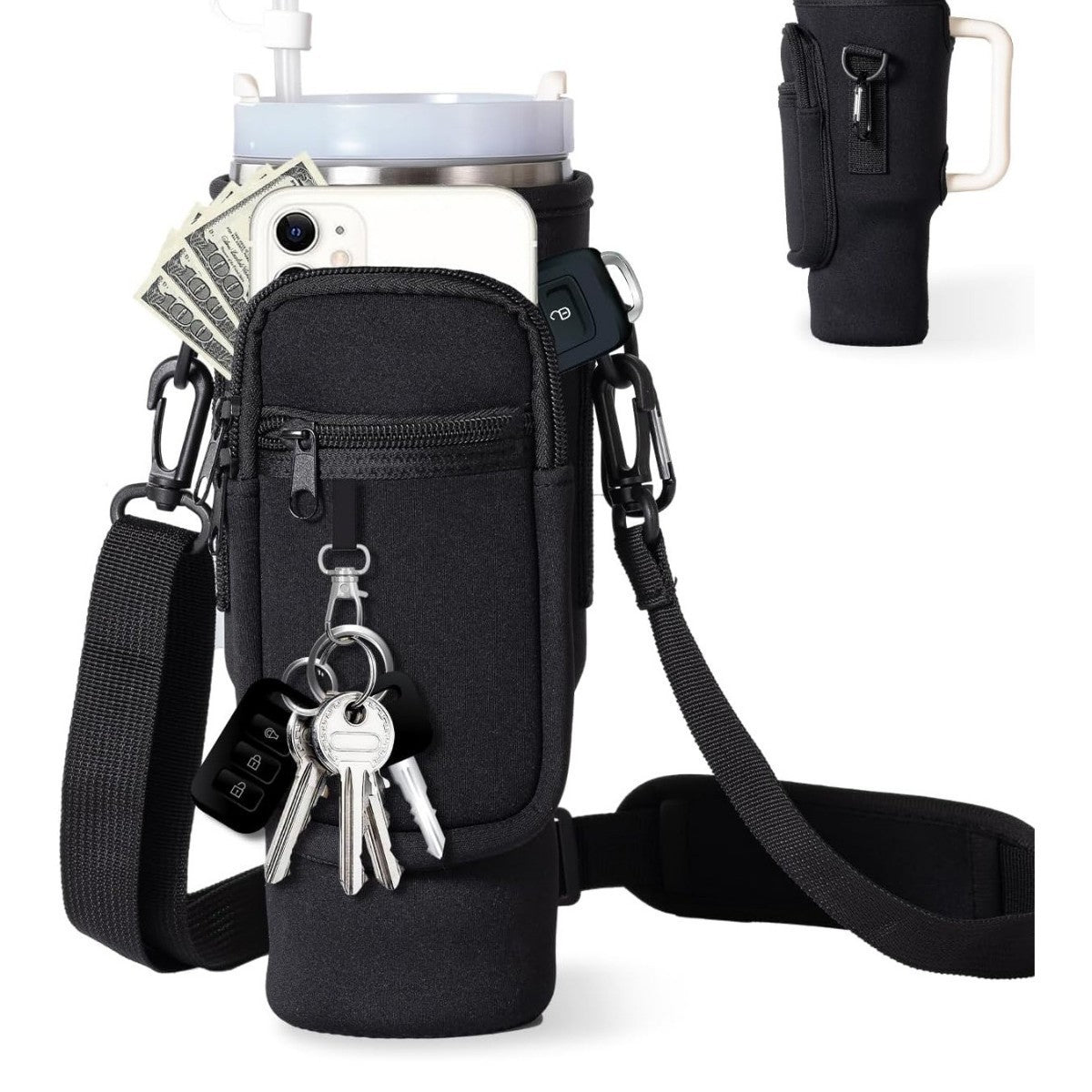 Women's Insulated Water Bottle with Versatile Carrying Bag Durable and Stylish Design