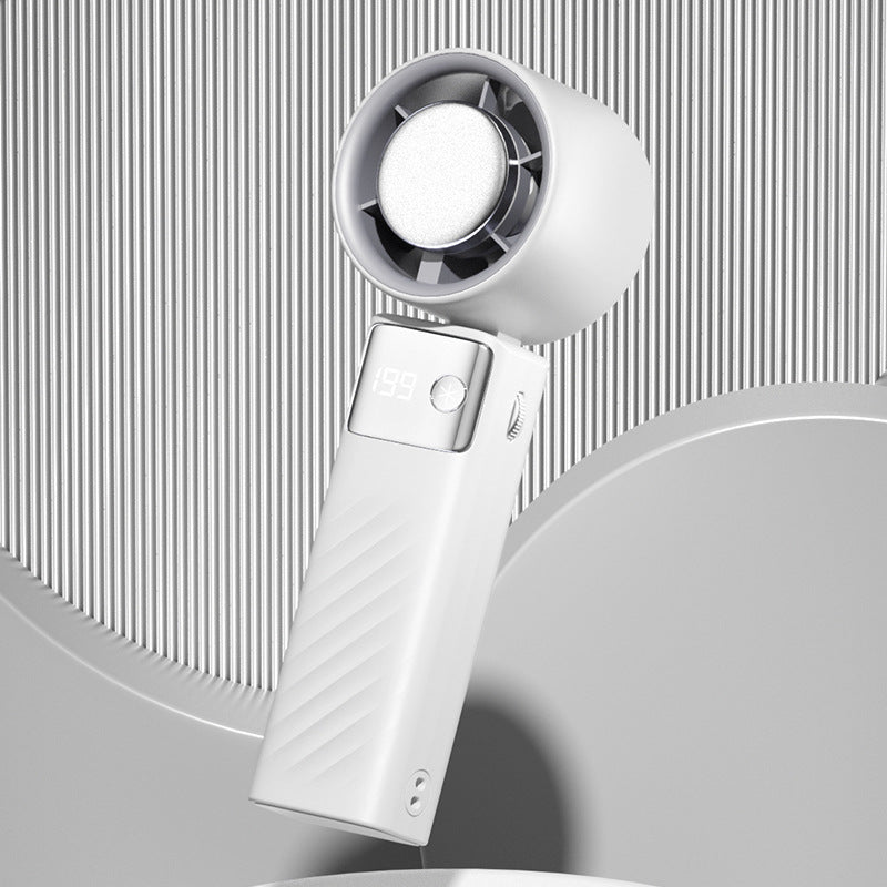 Handheld Electronic Cooling Device with Digital Temperature Control Portable Rechargeable Fan