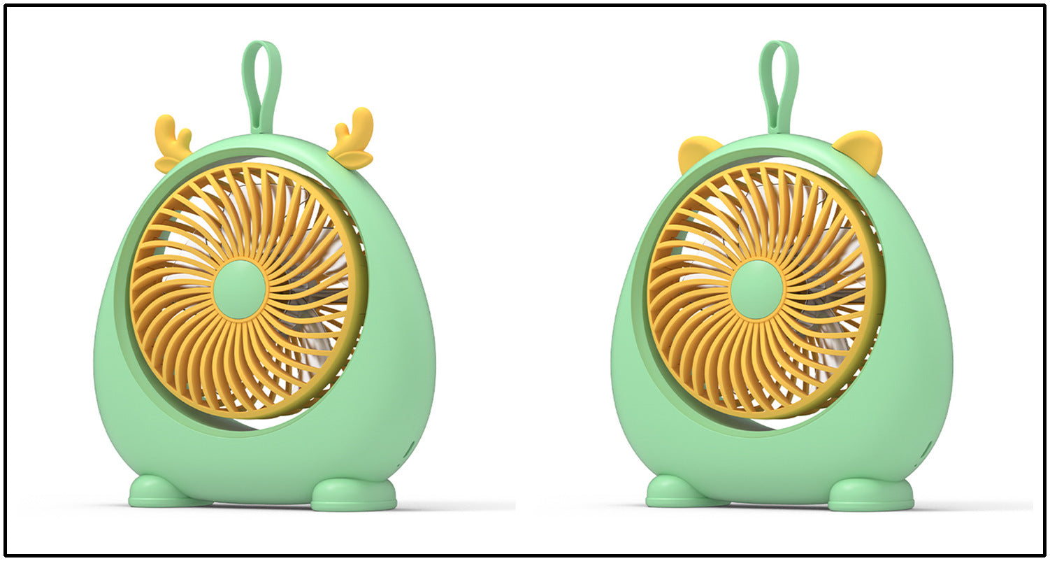Creative Table Fan Animal Design USB Powered Compact Desk Fan