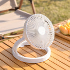 Rechargeable Table Fan Portable Foldable Stand Adjustable Angle Quiet DC Motor