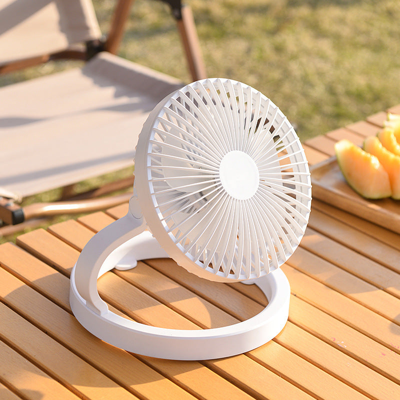 Rechargeable Table Fan Portable Foldable Stand Adjustable Angle Quiet DC Motor