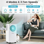 Portable Air Conditioner Tower with Dehumidifier Digital Thermostat Remote Control