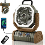 Harrow Portable USB Rechargeable Fan with Remote Control 360-Degree Rotation