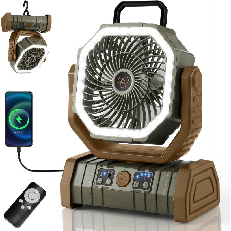 Harrow Portable USB Rechargeable Fan with Remote Control 360-Degree Rotation
