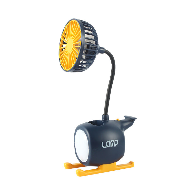 Multifunctional Table Fan with Flexible Arm and LED Light for Home and Office