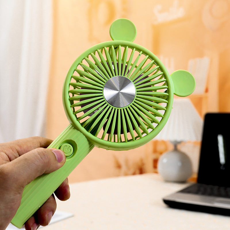 Women’s Portable Mini Fan Cute Animal Design Compact Handheld Personal Cooler