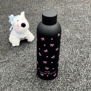 Insulated Stainless Steel Water Bottle for Women Floral Design Leak-Proof Screw Cap
