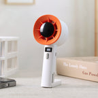 Portable Handheld Fan with LCD Display Rechargeable 3-Speed Adjustable Stand