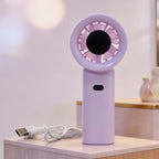 Portable USB Hand Fan for Women with Ergonomic Design Compact Rechargeable Personal Cooling Fan