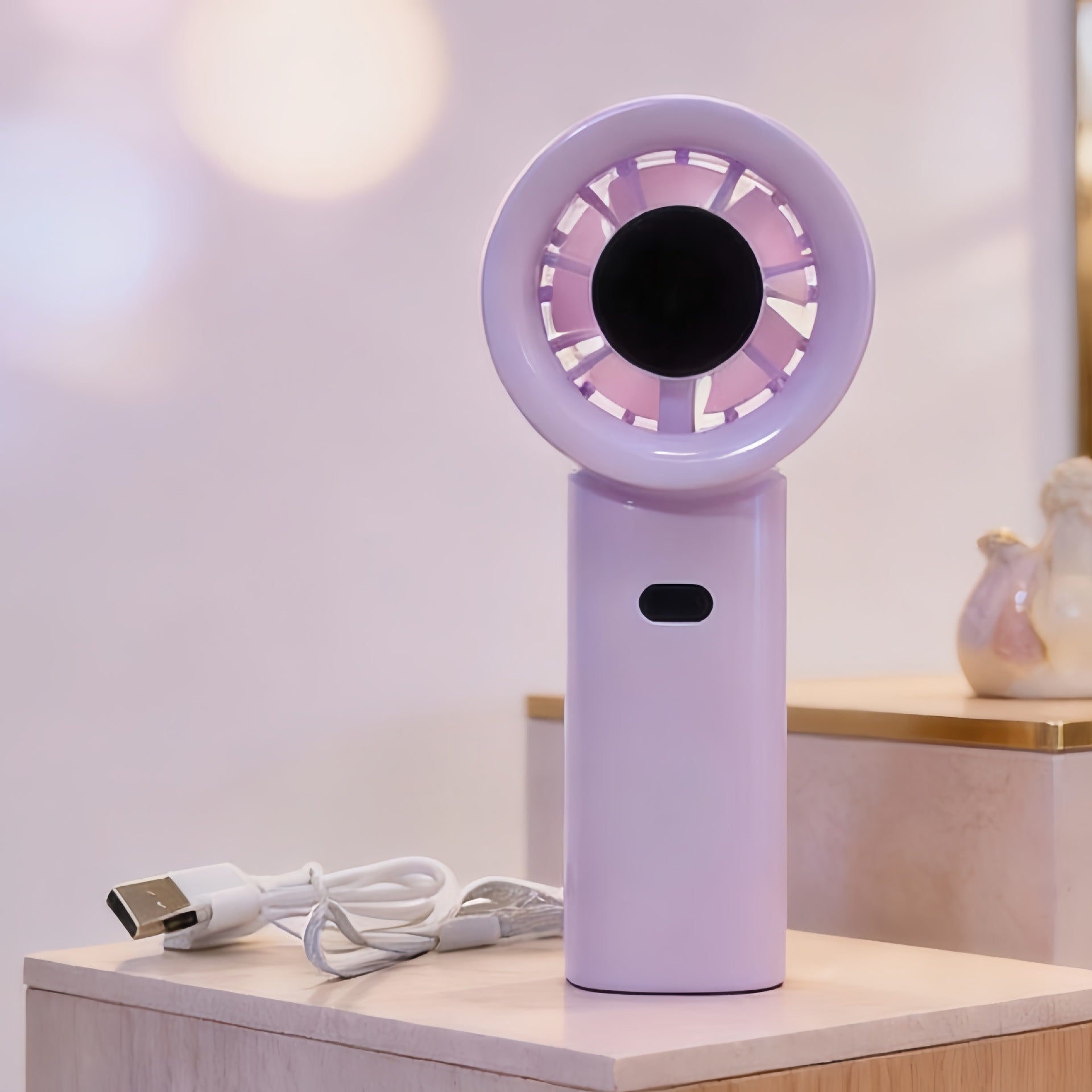 Portable USB Hand Fan for Women with Ergonomic Design Compact Rechargeable Personal Cooling Fan