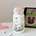 Insulated Ladies Water Bottle With Leak-Proof Safety Lid and Animal Design