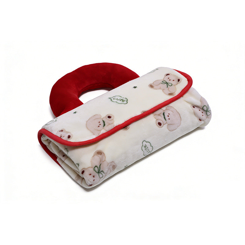 Brehn Women's Neck Support Pillow Ergonomic Microfiber with Colorful Fruity Design