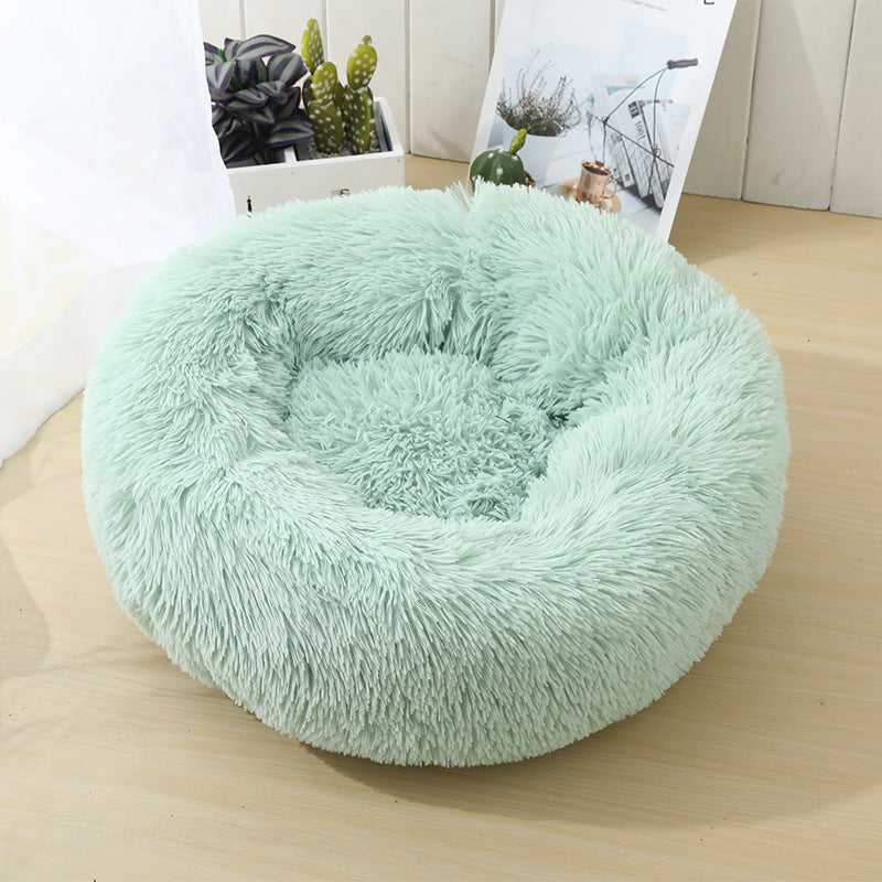 Fluffy Dog Bed Hypoallergenic Soft Round Non-Slip Machine Washable