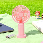 Portable Mini Fan with Flexible Tilt and USB Rechargeable Battery Lightweight Personal Cooling Fan