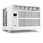 Compact Window Air Conditioner with Digital Thermostat and Adjustable Louvers
