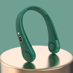Portable Cooling Neckband Fan Lightweight Wearable Personal Neck Fan with Adjustable Speeds and LED Display