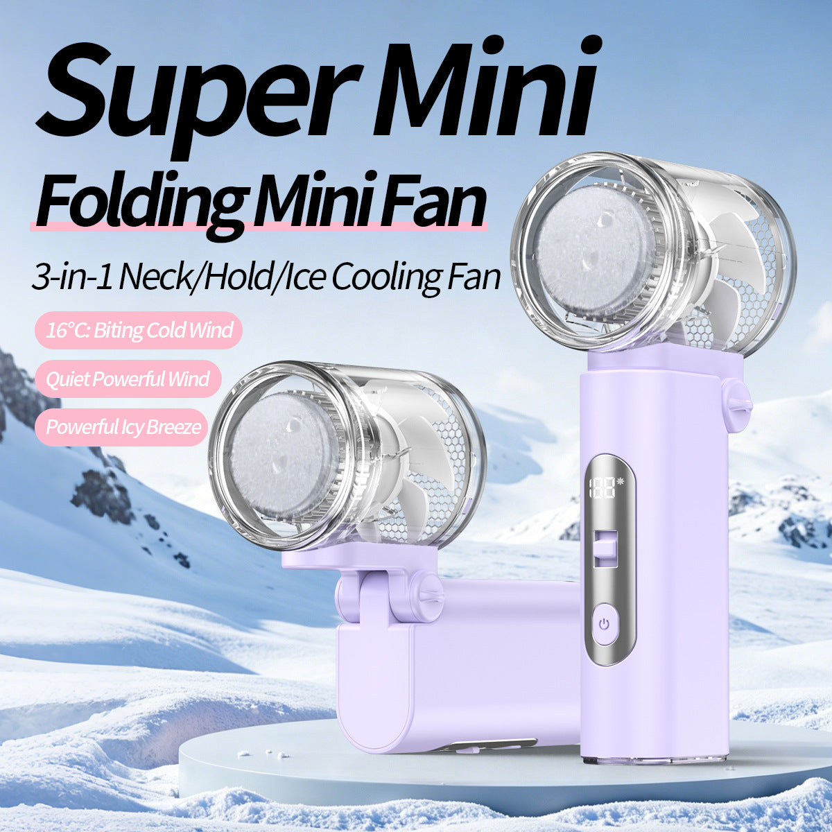 Portable Mini Fan with Cooling Function Lightweight Quiet Adjustable Speed